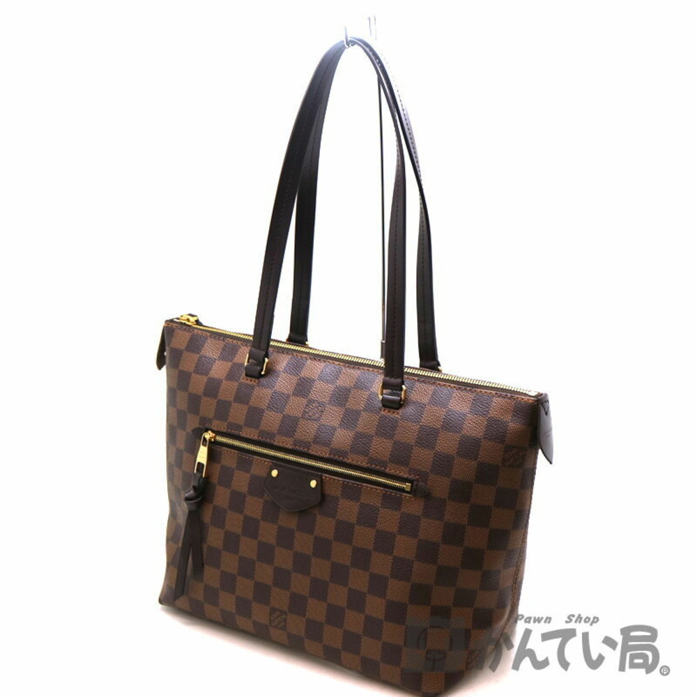 LOUIS VUITTON Iena Tote Bag Damier Canvas Ebene Brown LV